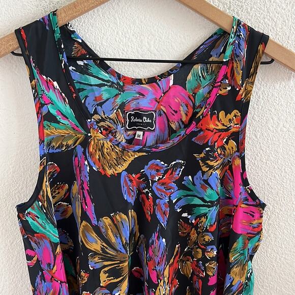 Roberta Oaks Hawaii Art To Wear Aloha Floral Dress Made in Hawaii Medium - Picture 4 of 7
